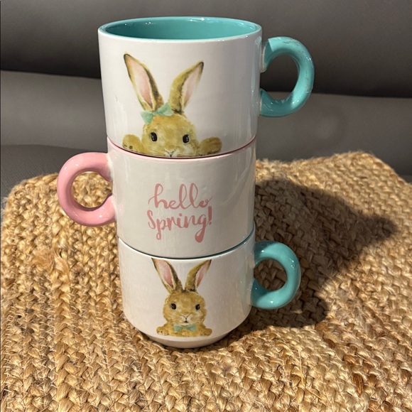 Stackable Easter Bunny Mug Set - - Picture 3 of 3